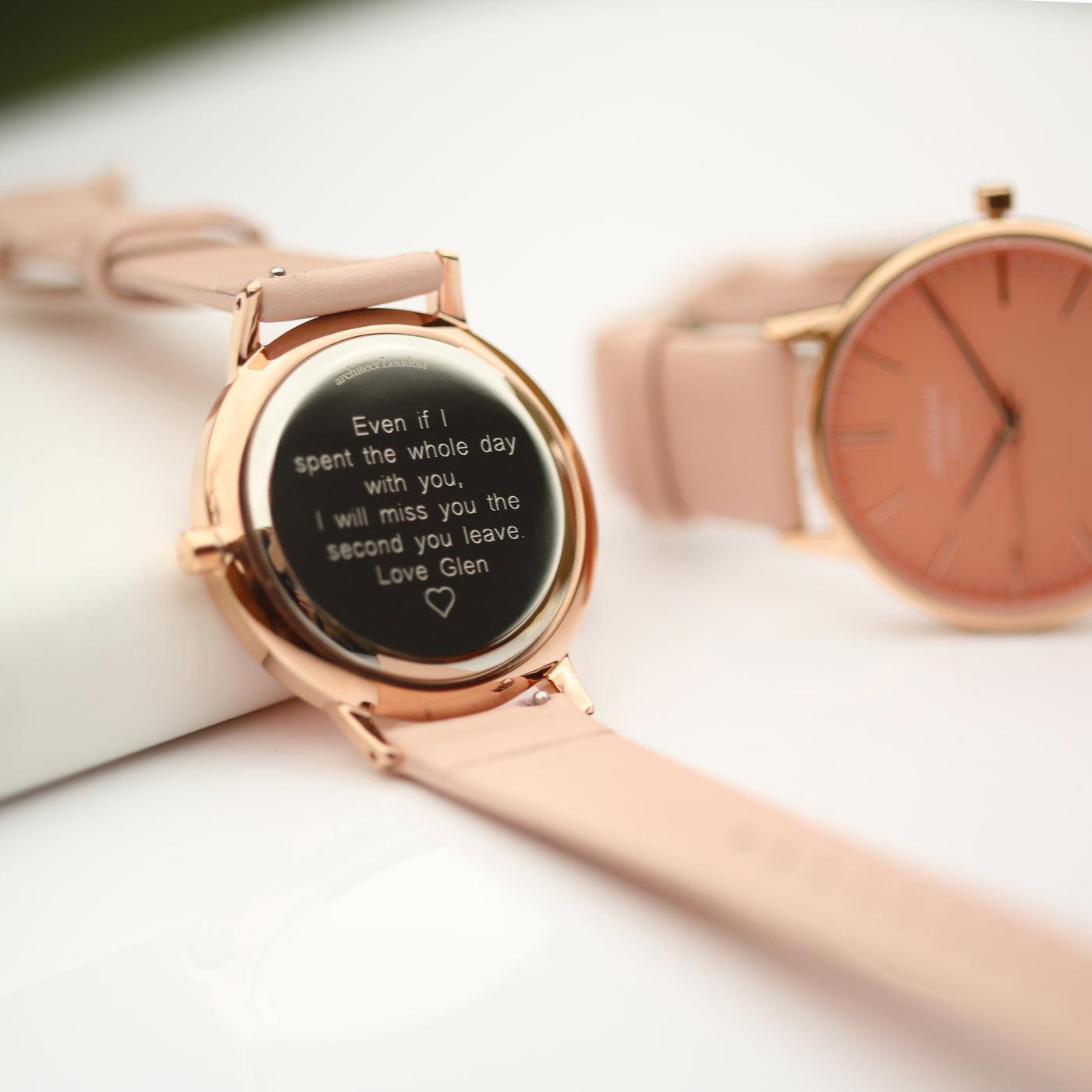 Architēct Coral - Personalised Ladies Watch-NEVANNA