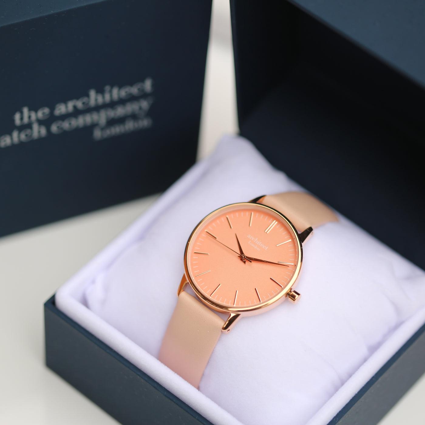 Architēct Coral - Personalised Ladies Watch-NEVANNA