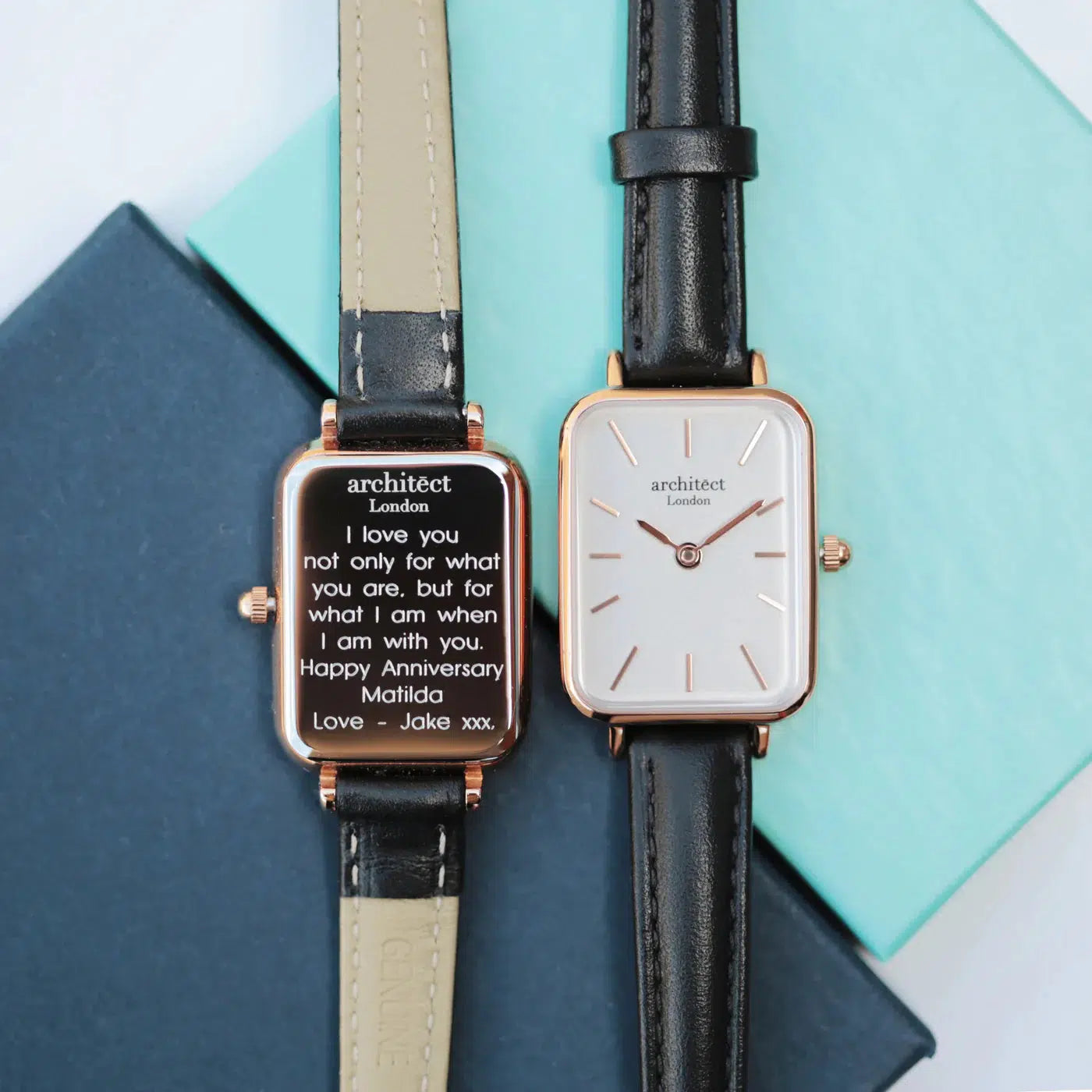 Ladies Architēct Lille Personalised Ladies' Watch - Rich Black-NEVANNA