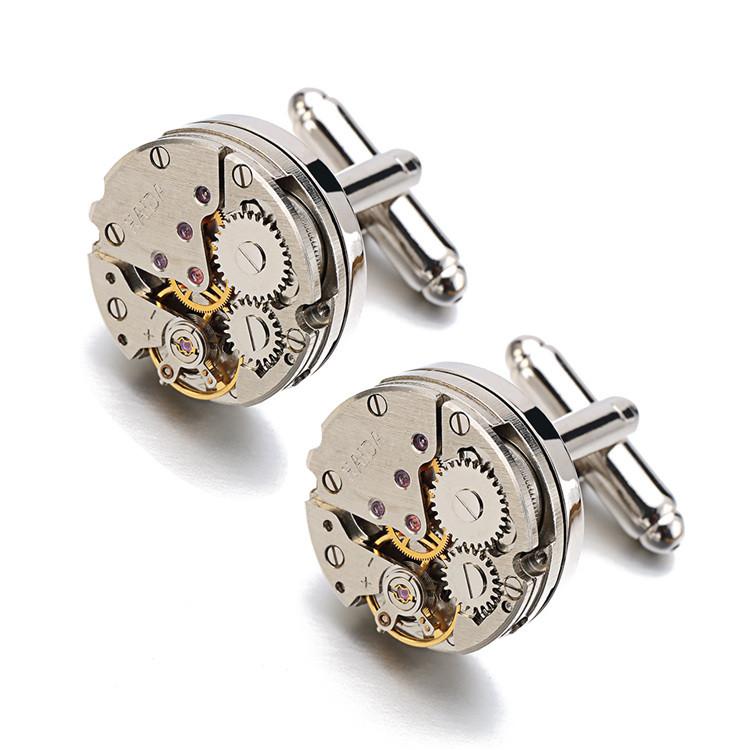 Engraved Gear Movement Cufflinks-NEVANNA