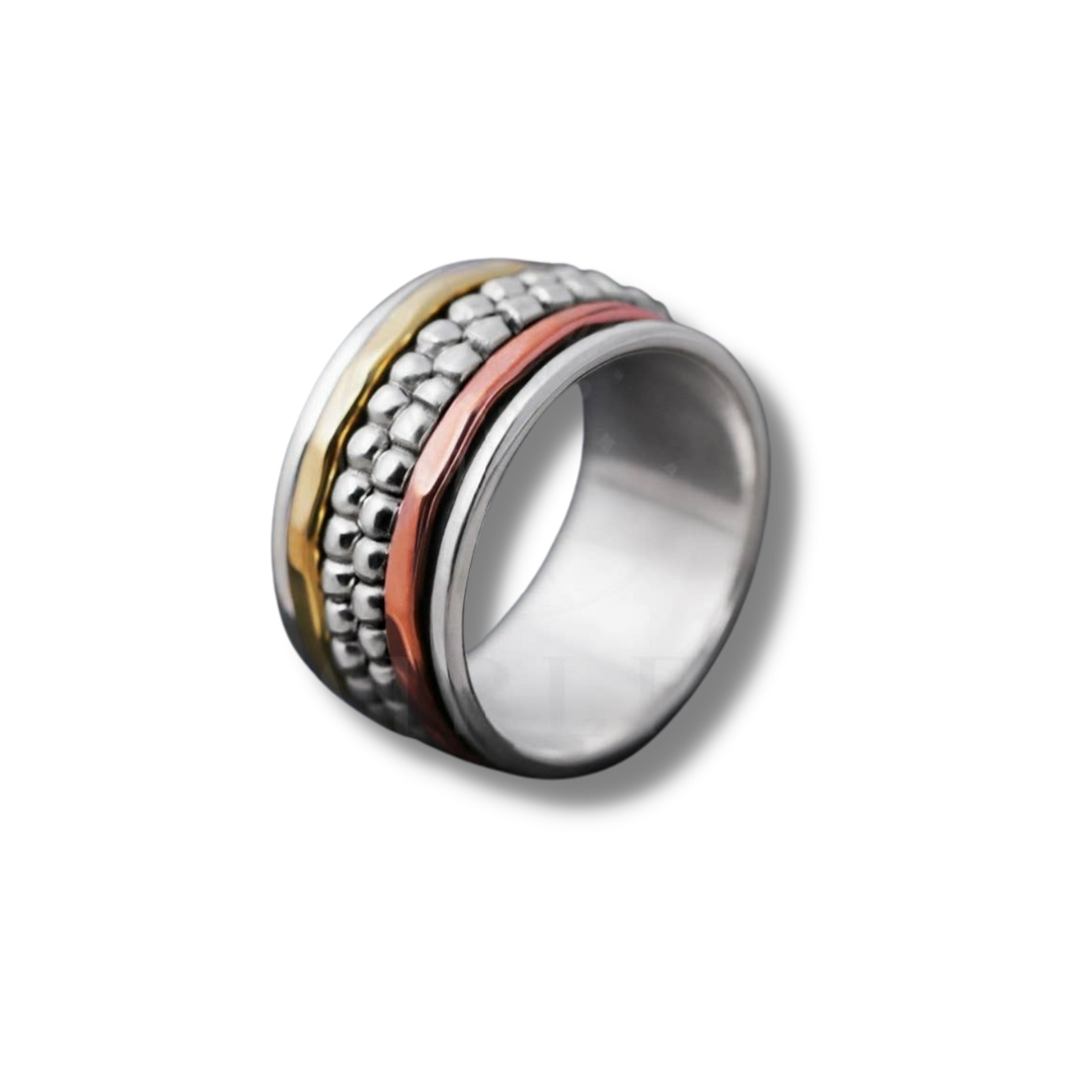 Four-stacked Bohemian Spinner Ring-Rings-NEVANNA