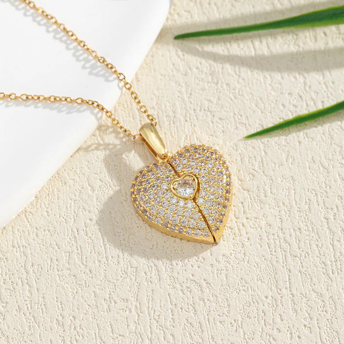 Openable Heart Crystal Personalized Necklace-Necklaces-NEVANNA