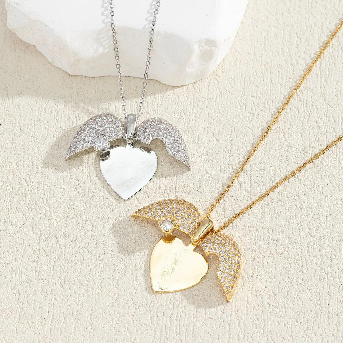 Openable Heart Crystal Personalized Necklace-Necklaces-NEVANNA