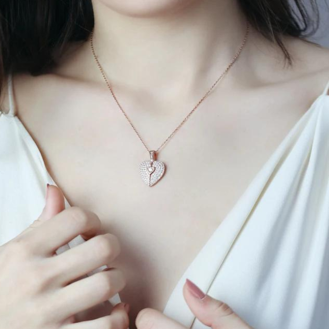 Openable Heart Crystal Personalized Necklace-Necklaces-NEVANNA