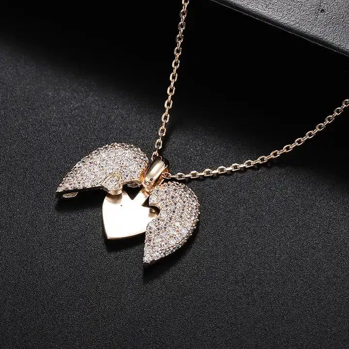 Openable Heart Crystal Personalized Necklace-Necklaces-NEVANNA