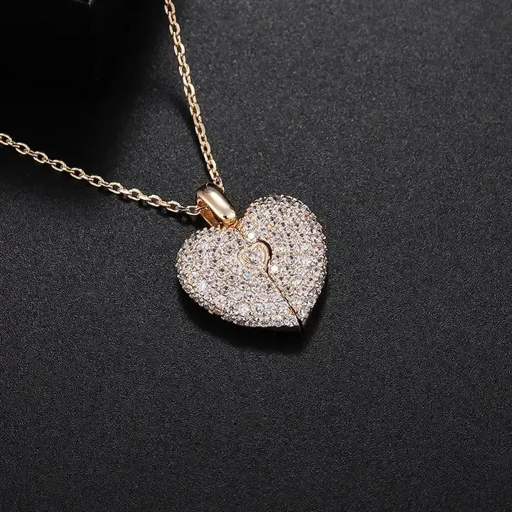 Openable Heart Crystal Personalized Necklace-Necklaces-NEVANNA