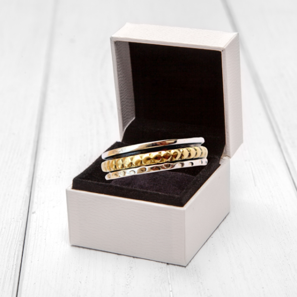 Two-Tone Chic Anxiety Ring-Rings-NEVANNA