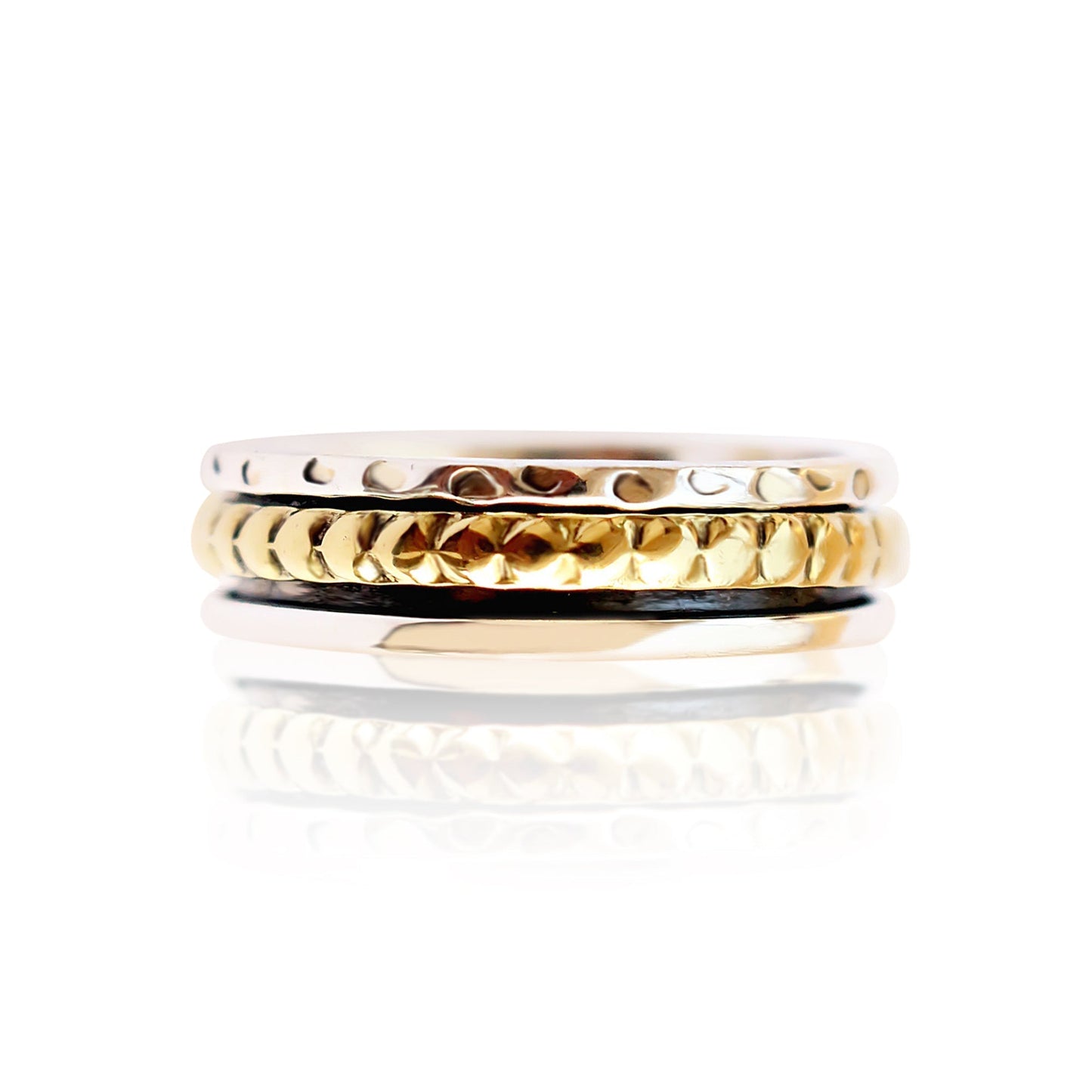 Two-Tone Chic Anxiety Ring-Rings-NEVANNA