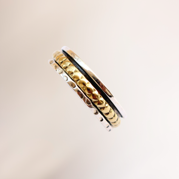 Two-Tone Chic Anxiety Ring-Rings-NEVANNA