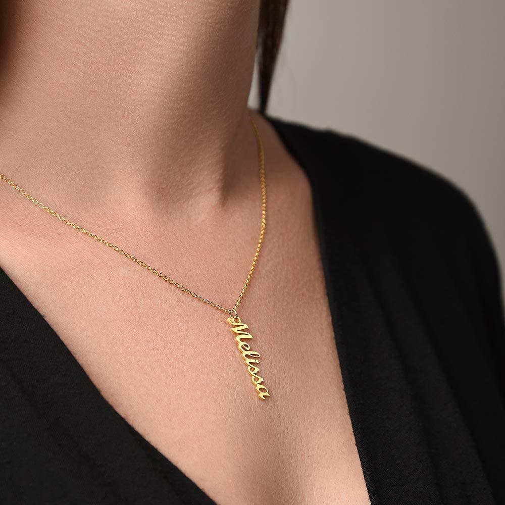 Vertical Custom Name Necklace-Jewelry-NEVANNA