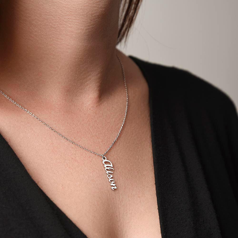 Vertical Custom Name Necklace-Jewelry-NEVANNA