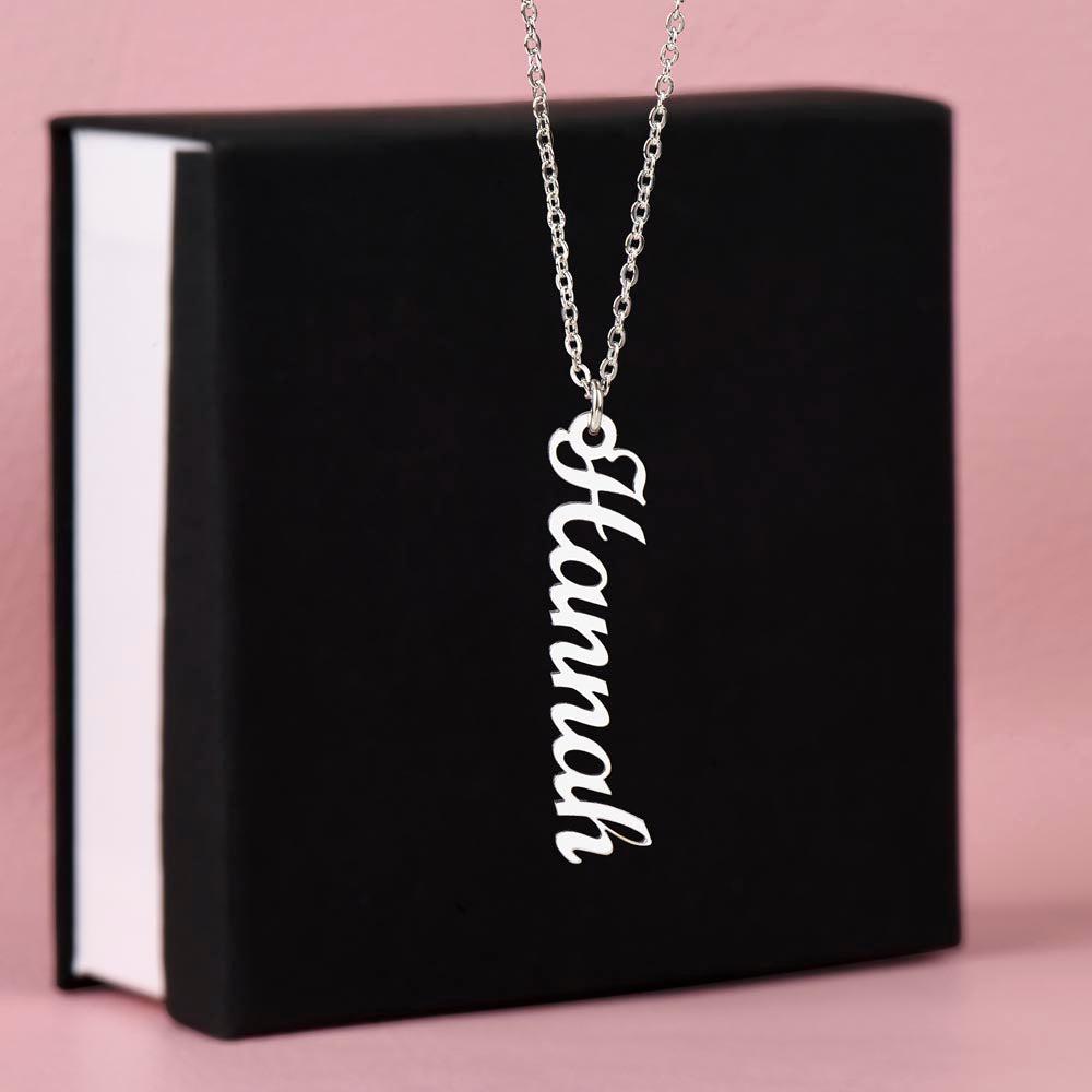 Vertical Custom Name Necklace-Jewelry-NEVANNA