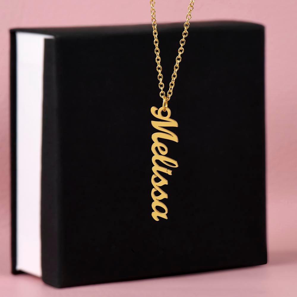 Vertical Custom Name Necklace-Jewelry-NEVANNA