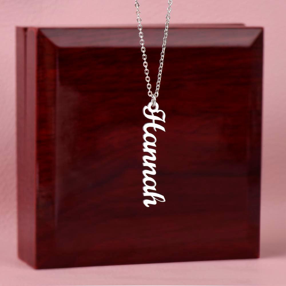 Vertical Custom Name Necklace-Jewelry-NEVANNA