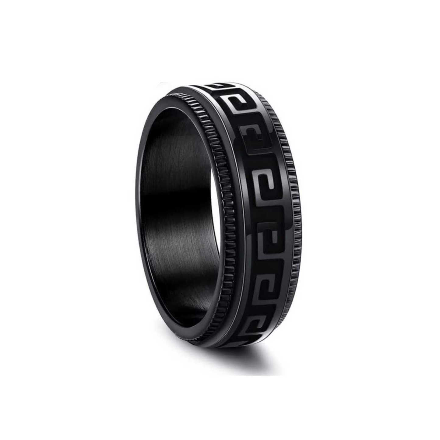 Greek Wave Spinner Ring-Rings-NEVANNA